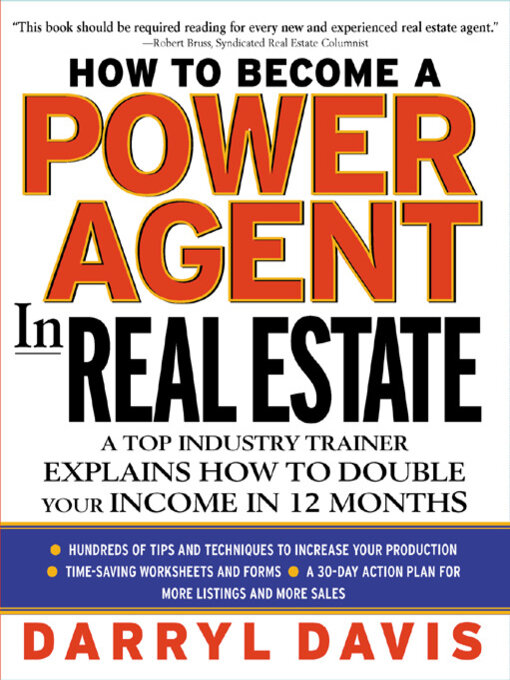 Title details for How to Become a Power Agent in Real Estate by Darryl Davis - Available